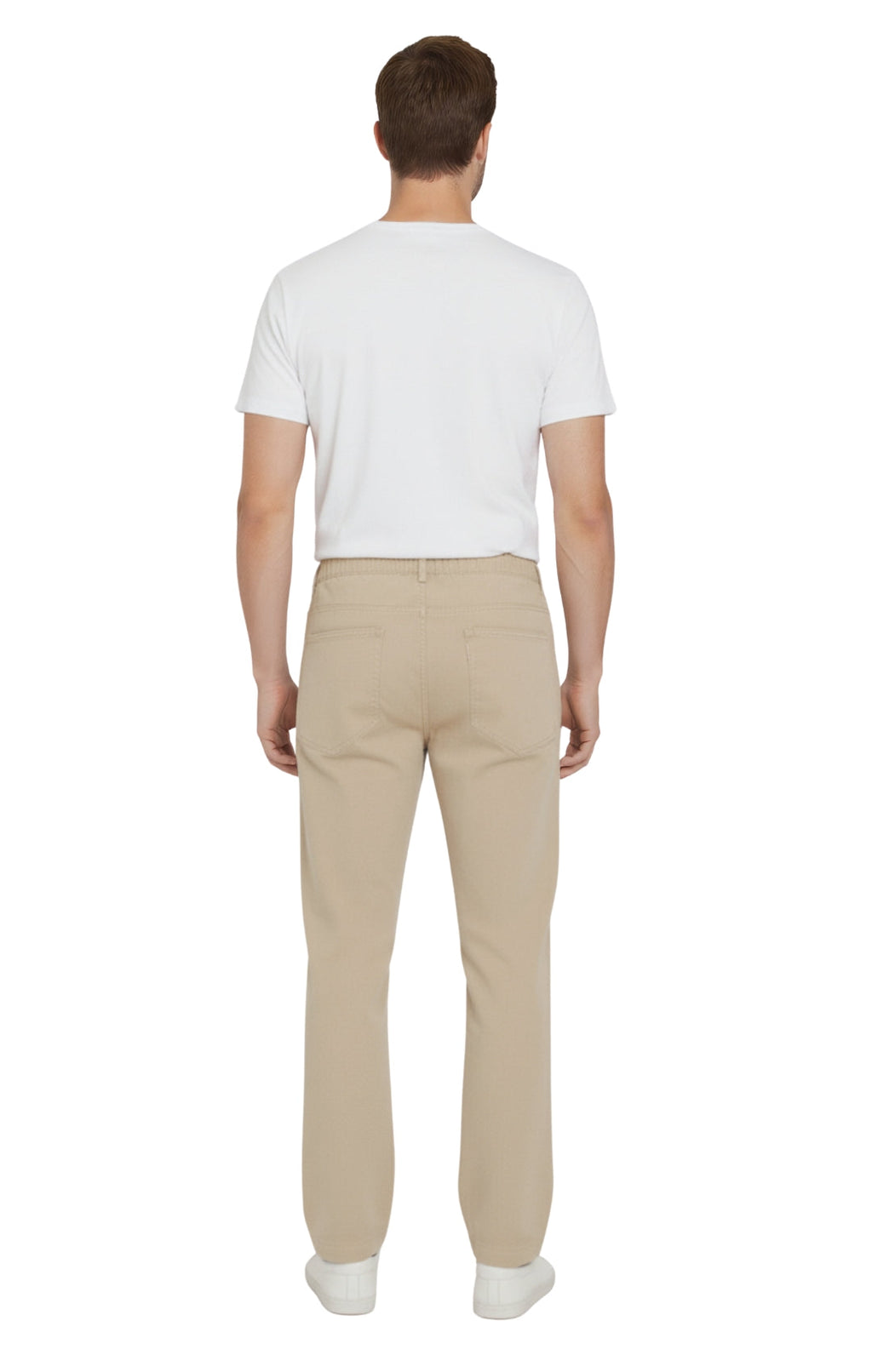 Men's Casual Elastic Waist Denim & Twill Pull on Jeans Pants