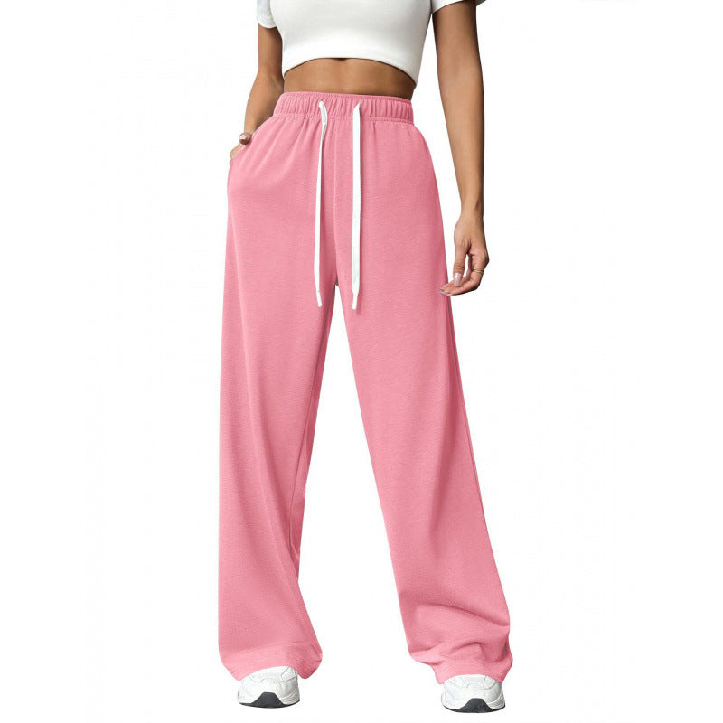 Elastic Waist Loose Fit Women Casual Trousers