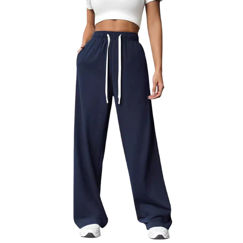 Elastic Waist Loose Fit Women Casual Trousers