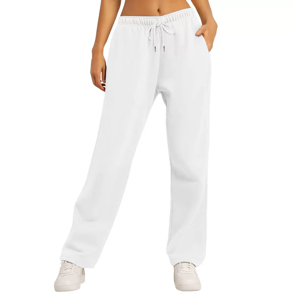 Elastic Waist Loose Fit Women Casual Trousers