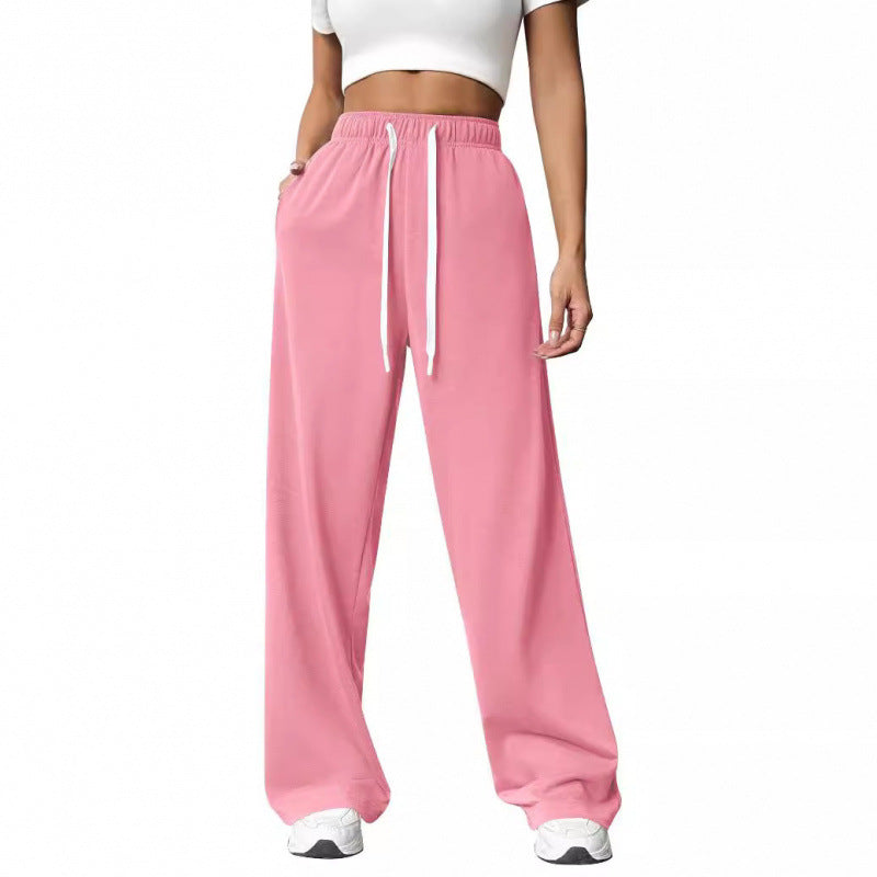 Elastic Waist Loose Fit Women Casual Trousers