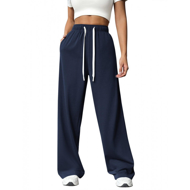 Elastic Waist Loose Fit Women Casual Trousers