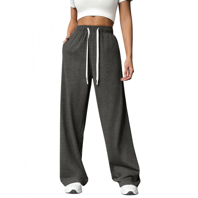 Elastic Waist Loose Fit Women Casual Trousers
